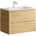 Тумба с умывальником подвесная Aqwella 5 Stars Accent 75 дуб золотой