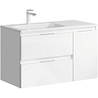 Тумба с умывальником подвесная Aqwella 5 Stars Accent 90 белый левая