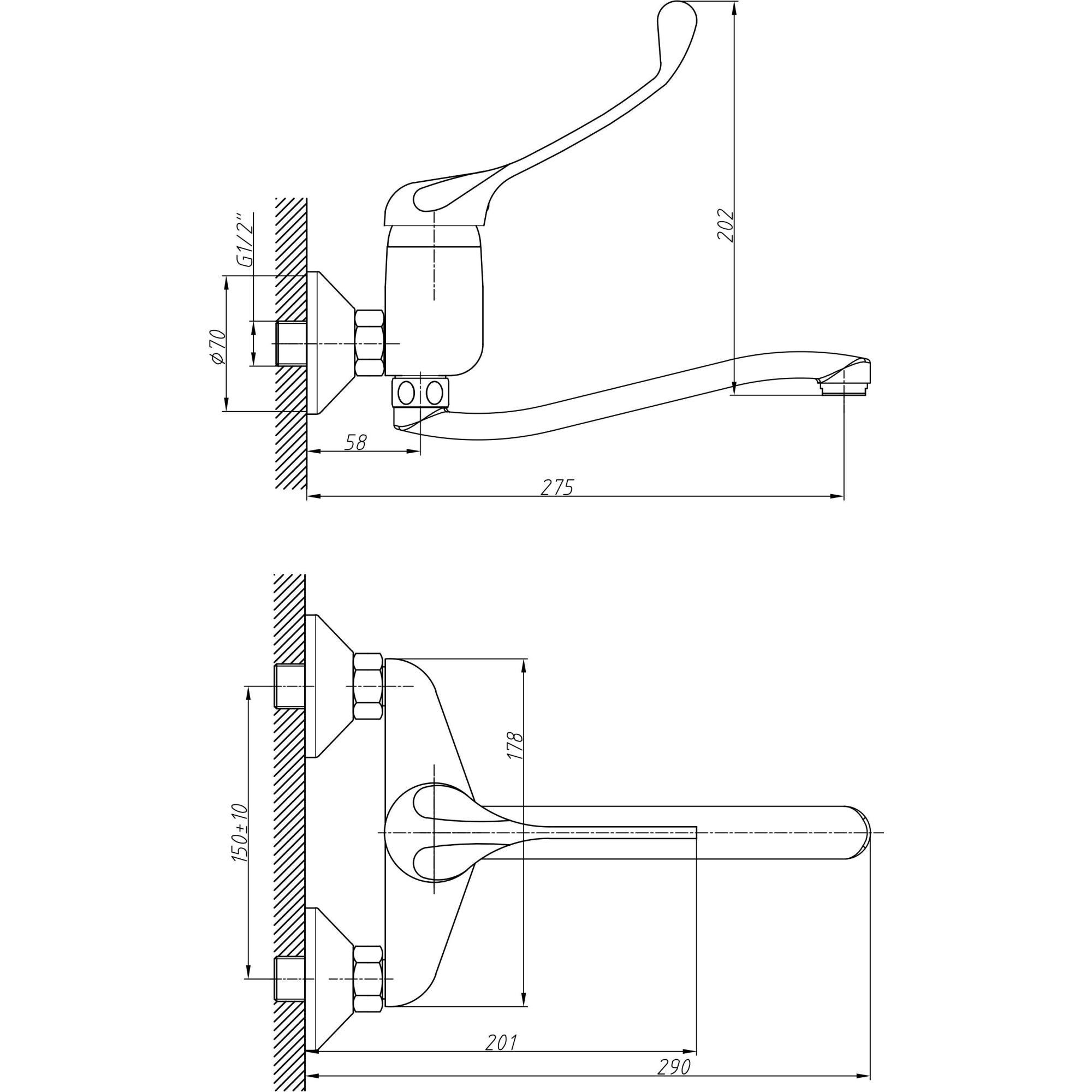 Смеситель для кухни Haiba HB4624