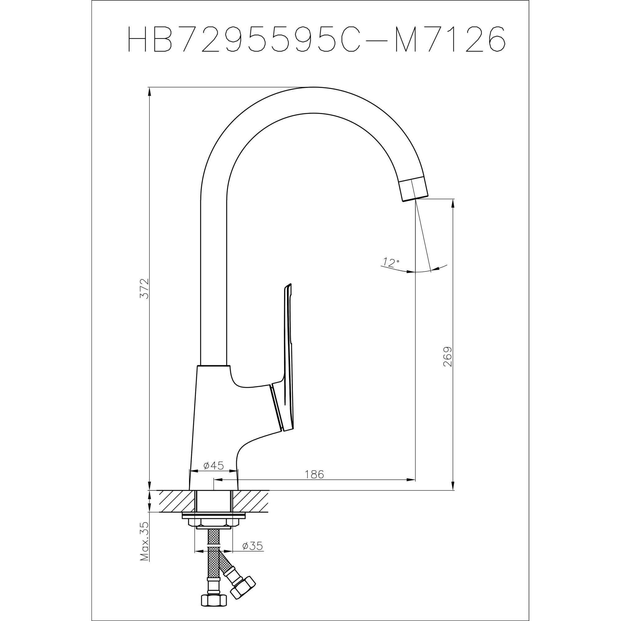 Смеситель для кухни Haiba HB70595