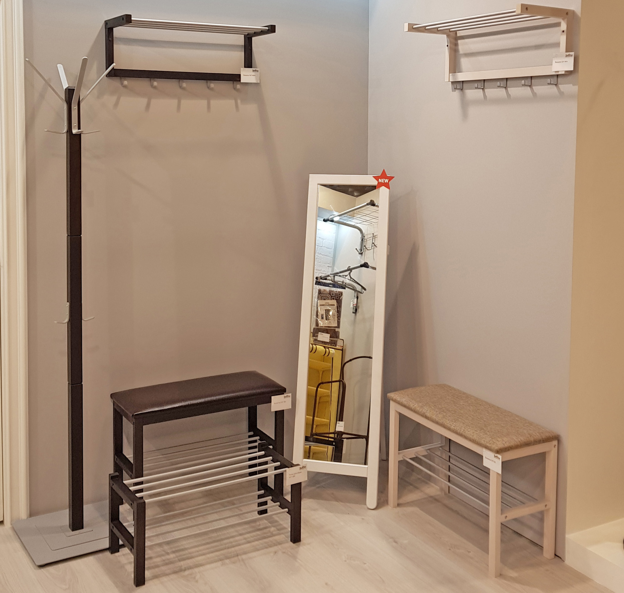 Вешалка Sheffilton Альберо SHT-WH4 венге/алюминий, 933036