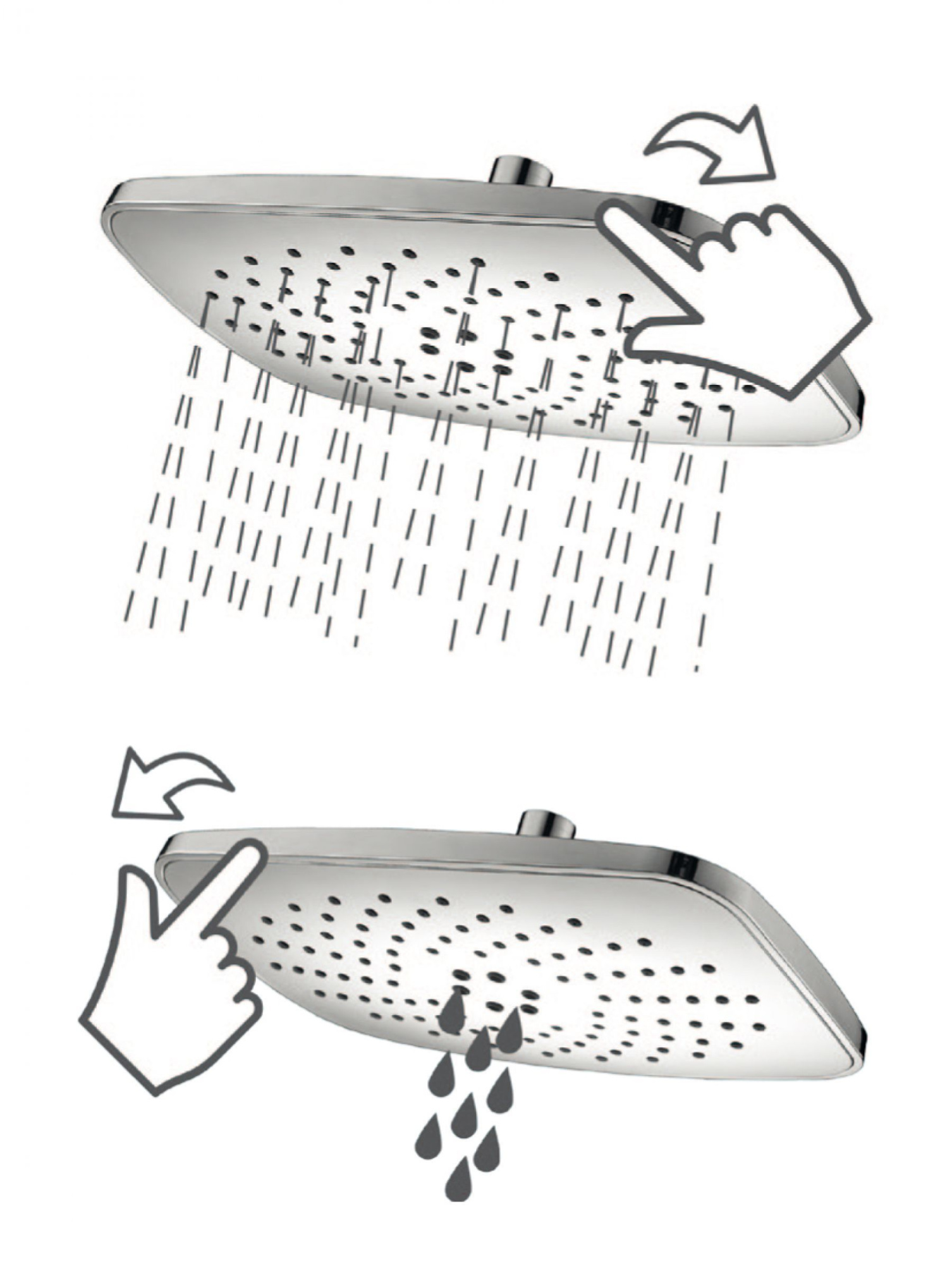 Верхний душ 2-функциональный Deante Peonia, NAC_03PK