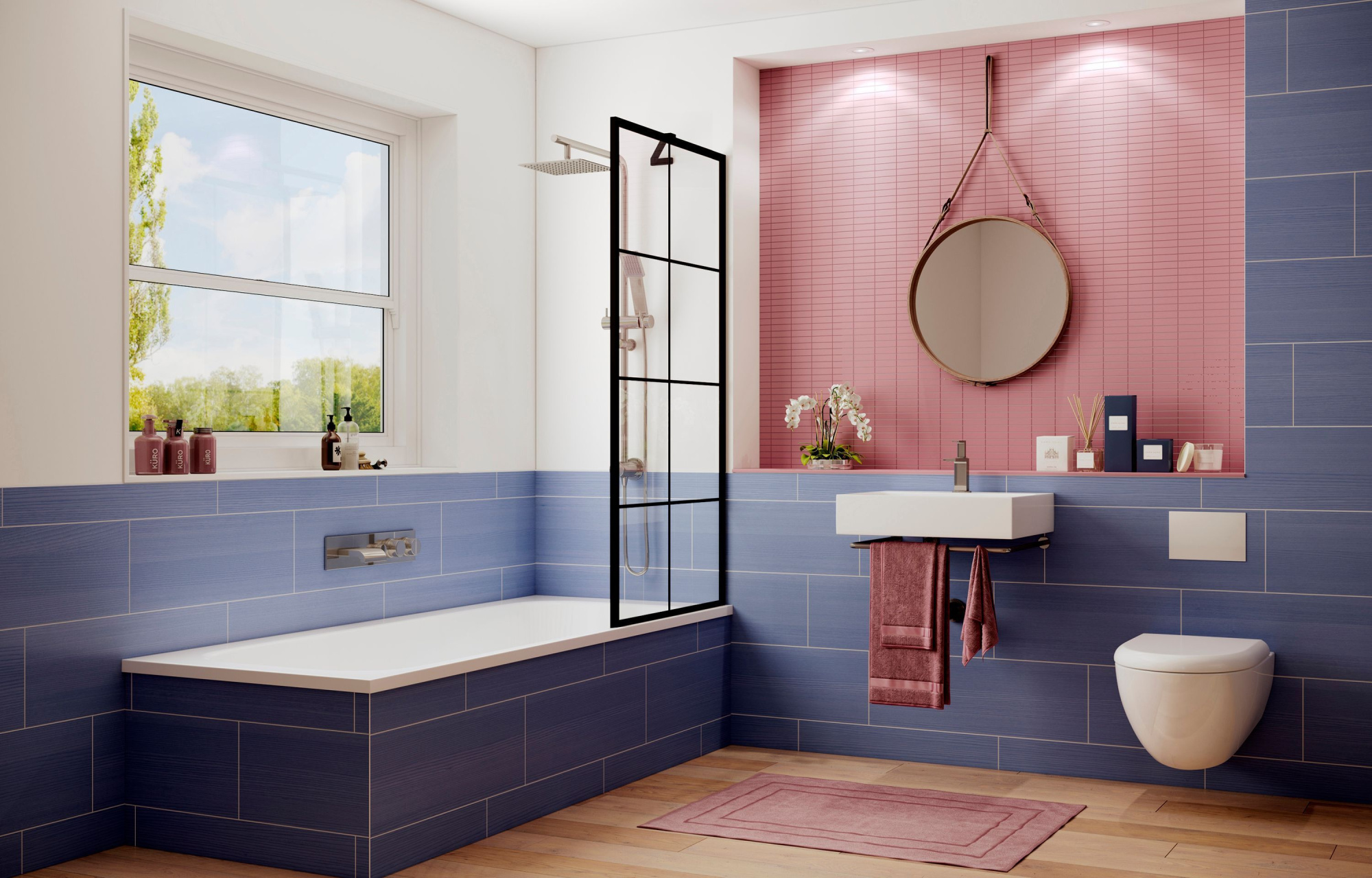 Душевая шторка с неподвижной дверью Ambassador, 70x140, 16041208