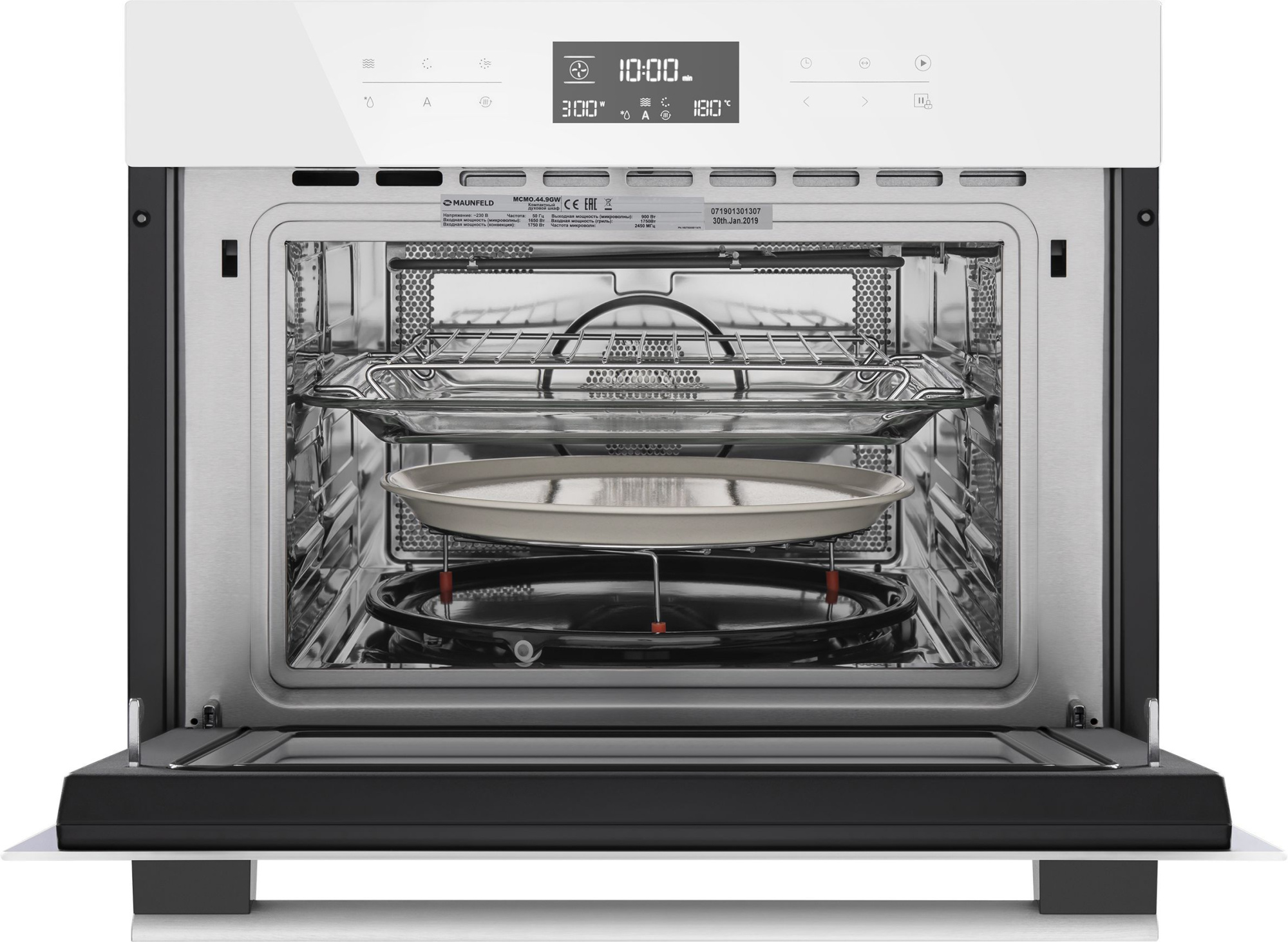 Шкаф духовой электрический с функцией СВЧ Maunfeld, MCMO.44.9GW