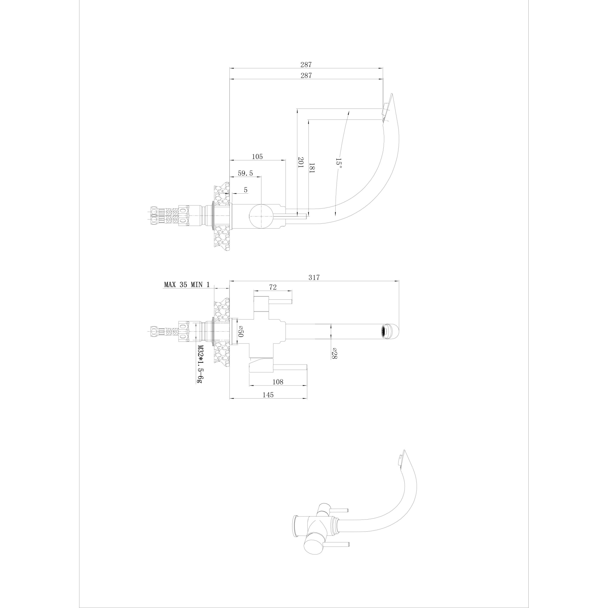 Смеситель для кухни с подключением фильтра питьевой воды Haiba HB70304
