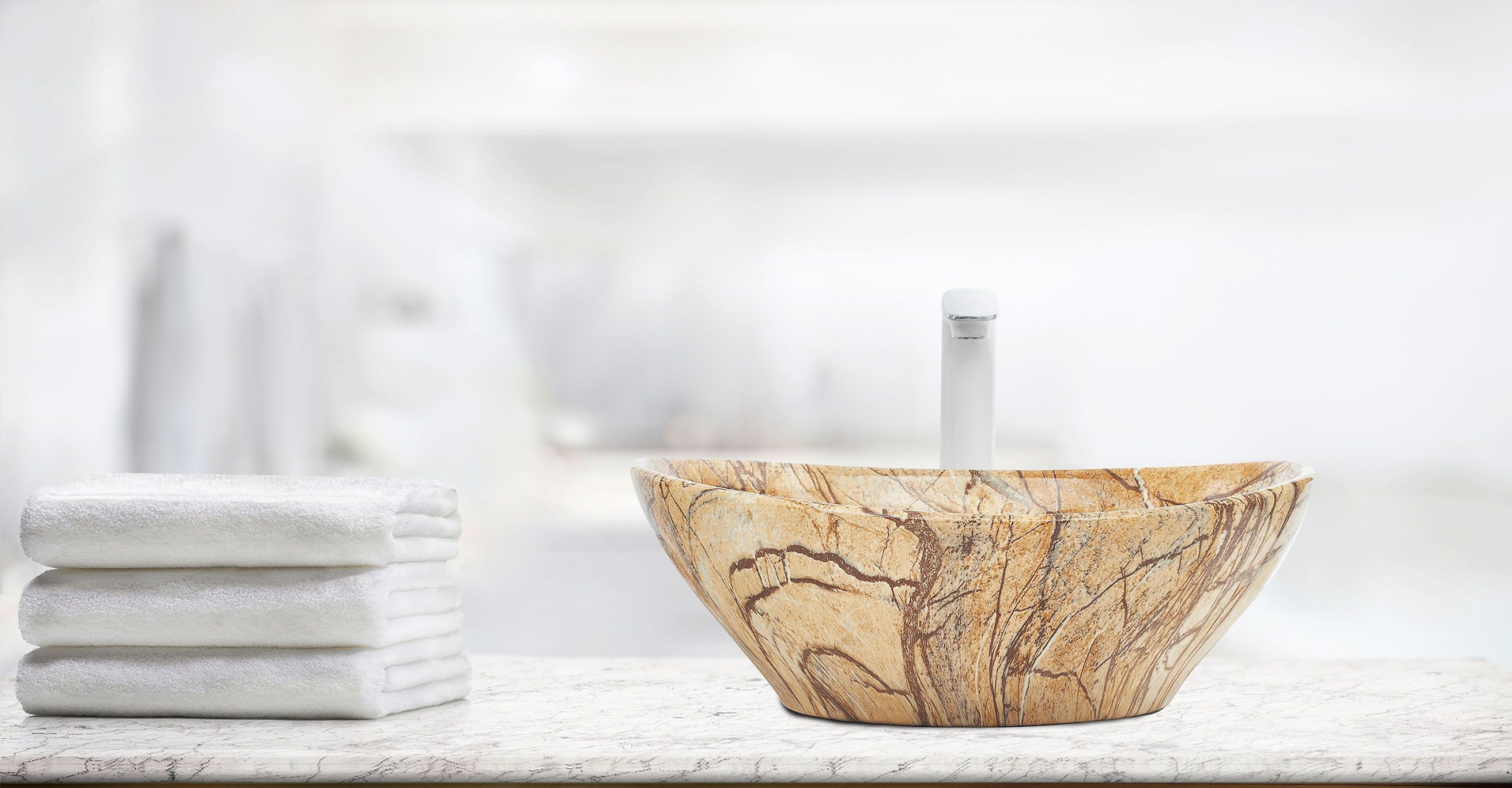 Раковина накладная WeltWasser ELBACH 3078 M818 41.5x33.5