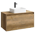 Корпус тумбы с умывальником Aqwella 5 Stars Mobi 100, цвет дуб балтийский