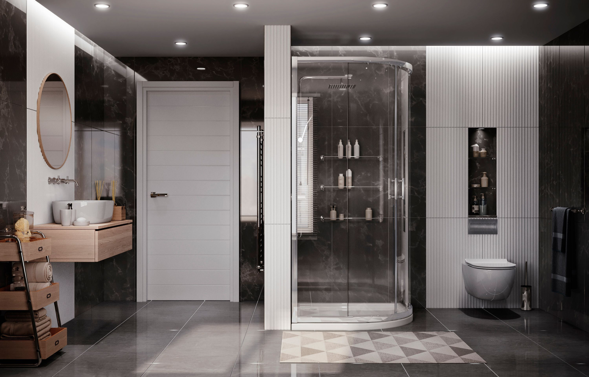 Полукруглое душевое ограждение Ambassador Kingston