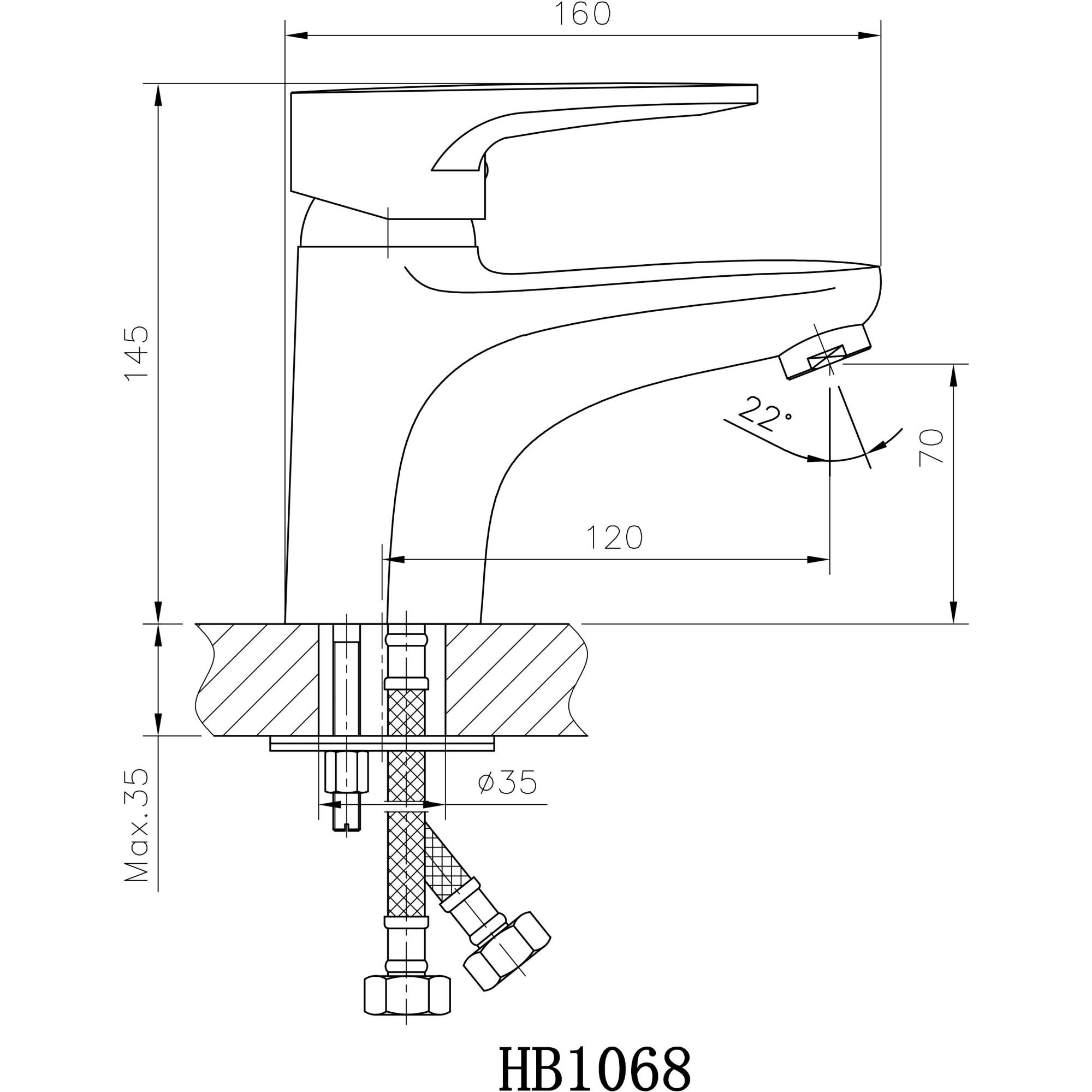 Смеситель для раковины Haiba HB1068